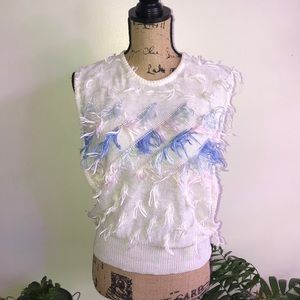 Vintage Naomi Bee Sleeveless Knit Sweater Vest